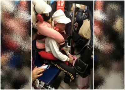 捷運上看到老伯伯背著娃娃,還一直對她說「不要怕」…真相太令人心酸了!!